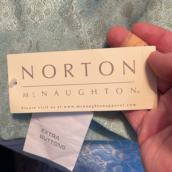 Vintage blazer and skirt set business aqua color size 14 - Picture 4 of 9